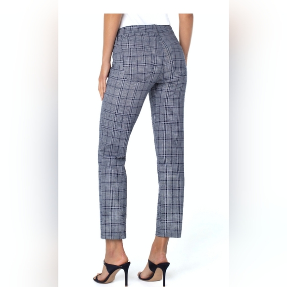 LIVERPOOL JEANS COMPANY MADONNA SLIM ANKLE PLAID PANTS / TROUSERS - Picture 2 of 7